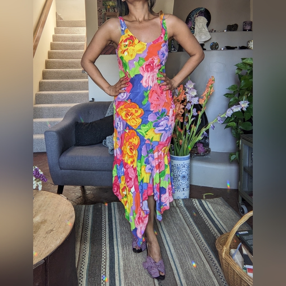 Jams World Asymmetrical Pink and Orange Sundress